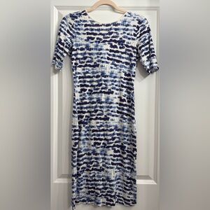 Sam & Lavi Blue and White Patterned Dress